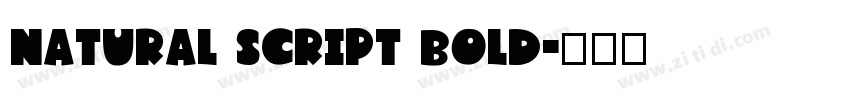Natural Script Bold字体转换